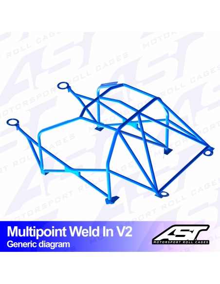 Jaula BMW (E46) 3-Series 3 puertas Compact RWD MULTIPOINT WELD IN V2