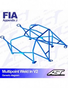 Jaula Ford Escort (Mk2) 2 puertas Coupe MULTIPOINT WELD IN V2