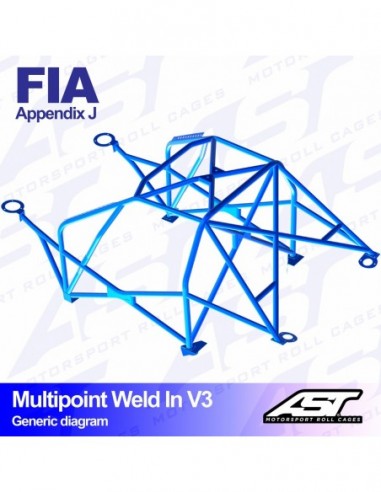 Jaula Honda Civic (EP) 3 puertas Hatchback MULTIPOINT WELD IN V3
