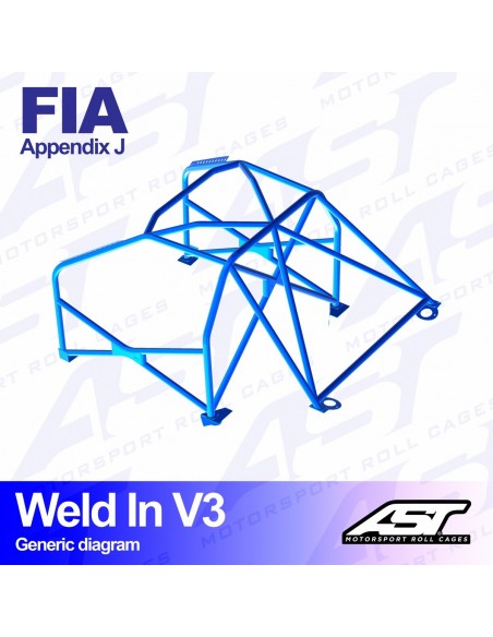Jaula Honda Integra (DB, DC) 3 puertas Coupe WELD IN V3