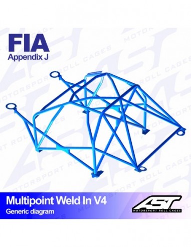 Jaula Nissan 350Z (Z33) 3 puertas Coupe MULTIPOINT WELD IN V4