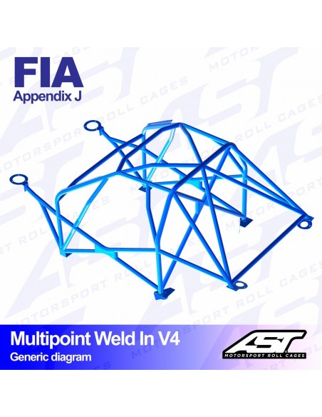 Jaula Nissan 350Z (Z33) 3 puertas Coupe MULTIPOINT WELD IN V4