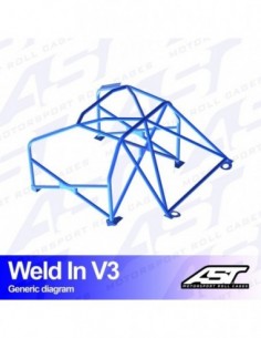 Jaula Nissan Silvia (S13) 3 puertas Hatchback WELD IN V3