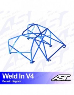 Jaula Nissan Silvia (S13) 3 puertas Hatchback WELD IN V4