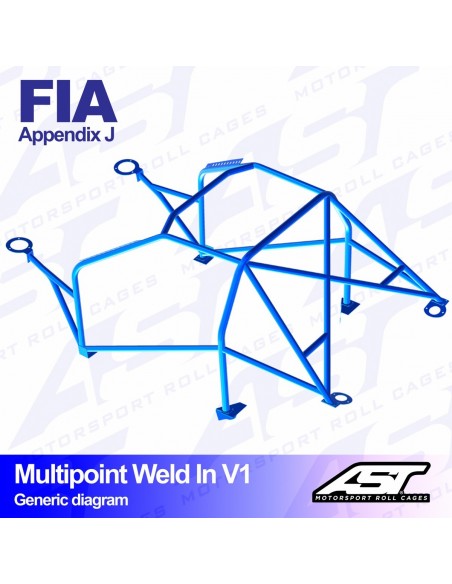 Jaula Opel Calibra 3 puertas Coupe FWD MULTIPOINT WELD IN V1