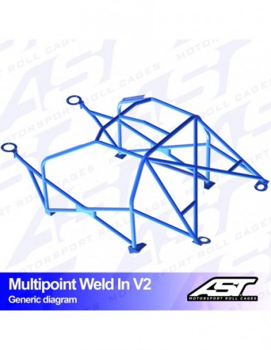 Jaula Renault Clio (Phase 3) 3 puertas Hatchback MULTIPOINT WELD IN V2