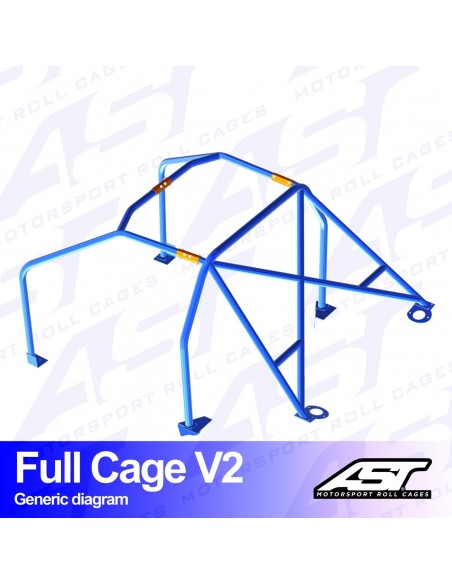 Jaula Renault Megane (Phase 2) 3 puertas Hatchback FULL CAGE V2