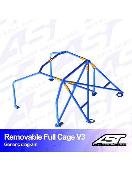 Jaula Subaru Impreza (GC8) 4 puertas Sedan 4WD REMOVABLE FULL CAGE V3