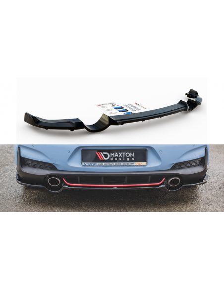 Lip trasero central Hyundai i30N Mk3 Hatchback (Con barras verticales)