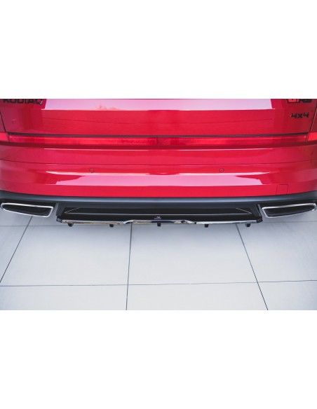 Lip trasero central Skoda Kodiaq RS (Con barras verticales) Lip trasero central Skoda Kodiaq RS (Con barras verticales)