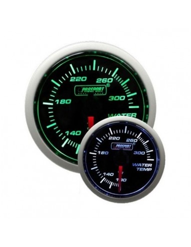 Manómetro Prosport 52mm temperatura agua Blanco/Verde