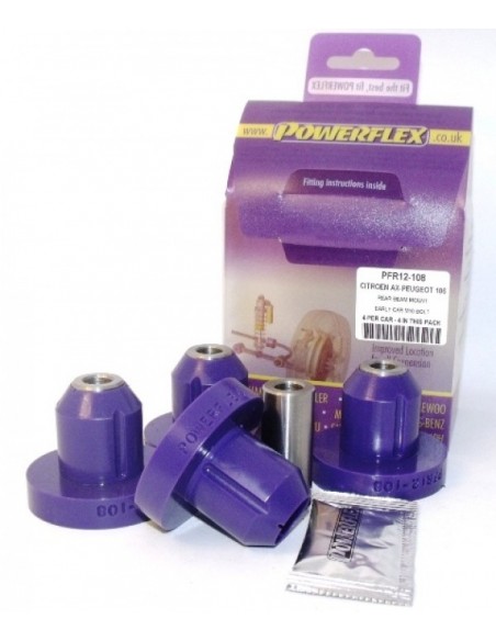 Silentblock puente trasero Powerflex Peugeot 106 (Tornillo M10)