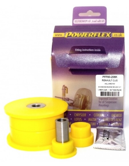 Kit silentblock anti par motor Powerflex Renault Clio II 98-01