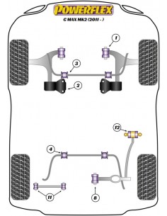 Silentblock estabilizadora del Powerflex 25.5mm Ford C-Max 10-