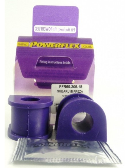 Silentblock estabilizadora tras Powerflex 18mm Subaru Legacy 98-03