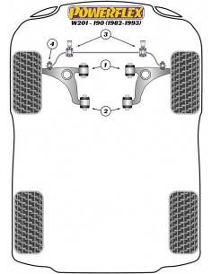Silentblock estabilizadora del Powerflex 22mm Mercedes-Benz SL R129