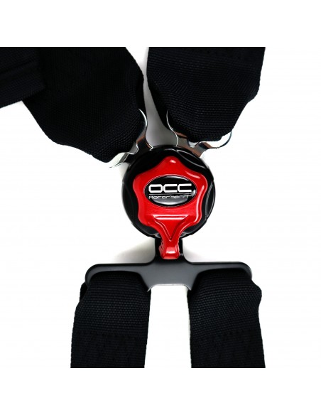 Arnés competición OCC 6 puntos FIA Negro