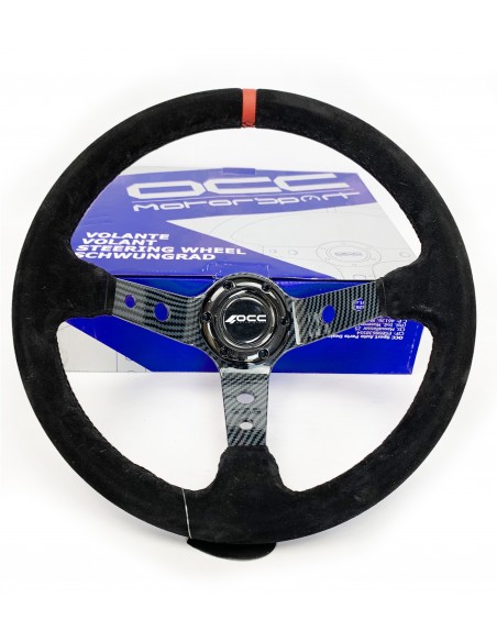 Volante OCC Track Piel vuelta brazos carbono