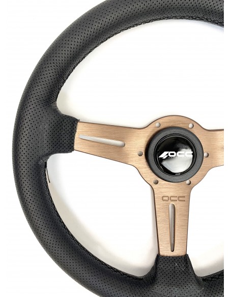 Volante OCC Classic Piel perforada brazo bronce