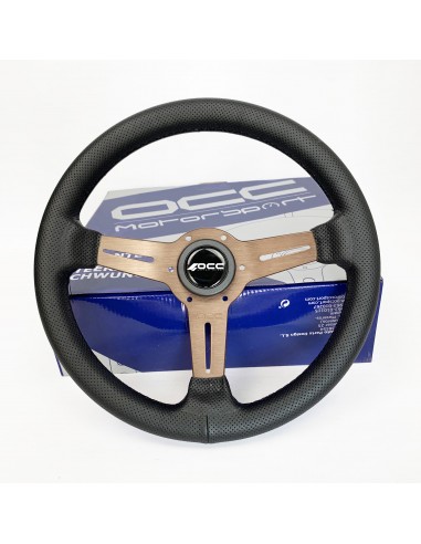 Volante OCC Classic Piel perforada brazo bronce
