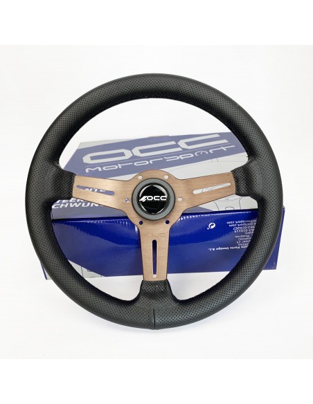 Volante OCC Classic Piel perforada brazo bronce