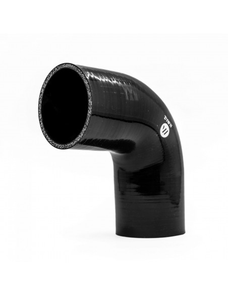 Manguito Silicona 90 grados 70mm Negro