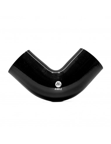 Manguito Silicona 90 grados 76mm Negro