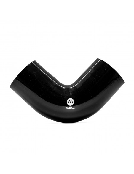 Manguito Silicona 90 grados 76mm Negro
