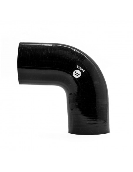 Manguito Silicona 90 grados 76mm Negro