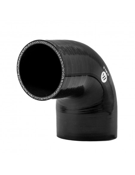 Manguito reductor Silicona 90 grados 51-63mm Negro