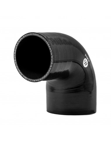 Manguito reductor Silicona 90 grados 63-76mm Negro