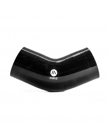 Manguito Silicona 45 grados 76mm Negro