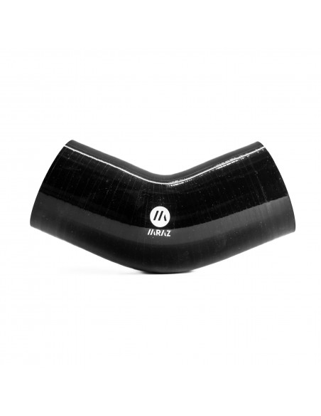 Manguito Silicona 45 grados 76mm Negro