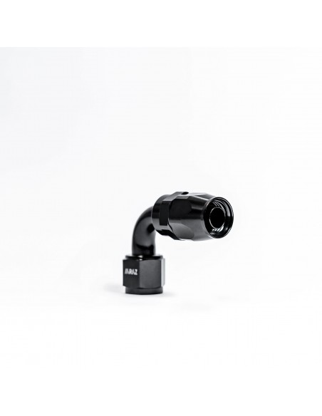 Racor AN8 Codo 90 grados Negro