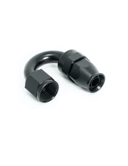 Racor AN4 Codo 180 grados Negro