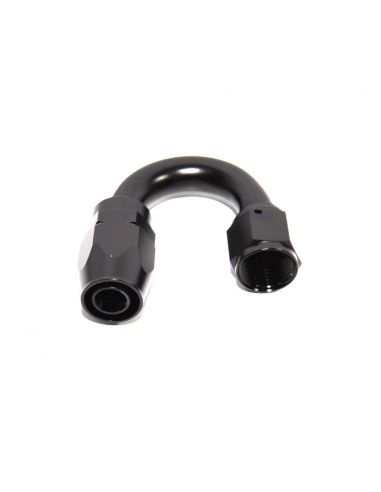Racor AN6 Codo 180 grados Negro