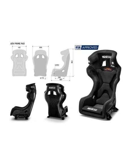 Asiento competición Sparco ADV Prime Pad