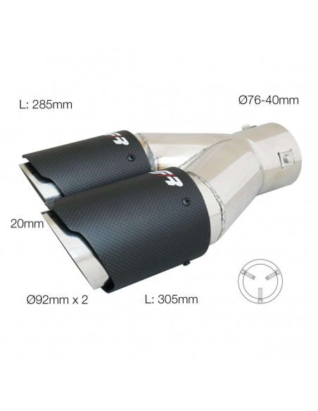 Cola de escape Simoni Racing TRX/CR (Lado derecho)