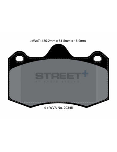 Pastillas Pagid Street+ Seat Ibiza 6L Cupra R delanteras (Pinza AP Racing)