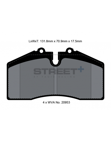 Pastillas Pagid Street+ Porsche 911 993 Carrera RS/Turbo traseras