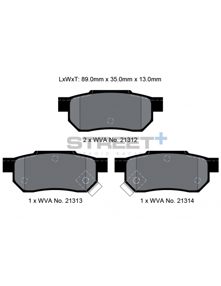 Pastillas Pagid Street+ MG ZR exc. 1.8 16V 160 traseras