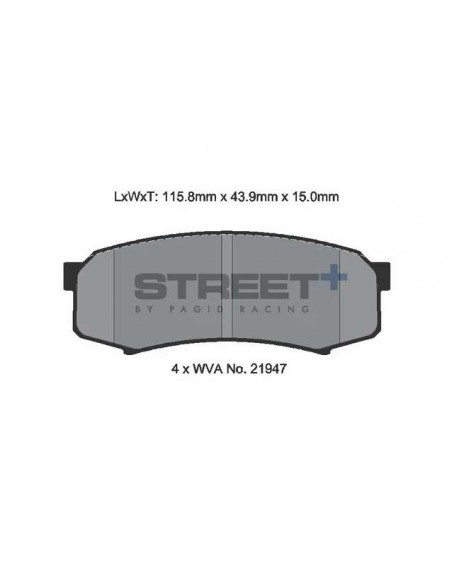 Pastillas Pagid Street+ Mitsubishi Montero/Pajero IV 07- traseras