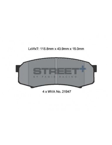 Pastillas Pagid Street+ Toyota FJ Cruiser traseras