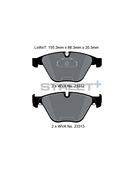 Pastillas Pagid Street+ BMW Serie 3 E90/E91/E92/E93 delanteras (Tipo 4)