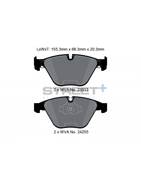 Pastillas Pagid Street+ BMW Serie 5 F10/F11 delanteras (Sin pack sport)
