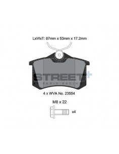 Pastillas Pagid Street+ Volkswagen Jetta I/II 1.8 GT traseras