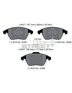 Pastillas Pagid Street+ Audi TT 8J delanteras
