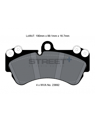 Pastillas Pagid Street+ Volkswagen Touareg 7L delanteras (Tipo 1)