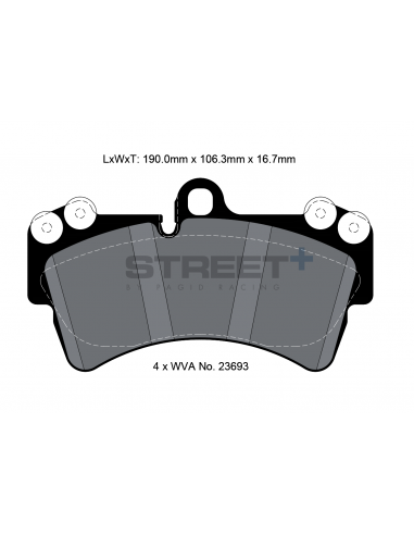 Pastillas Pagid Street+ Volkswagen Touareg 7L delanteras (Tipo 3)