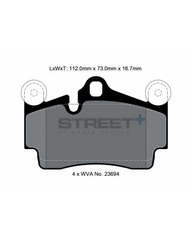 Pastillas Pagid Street+ Volkswagen Touareg 7L traseras